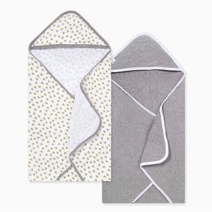 Honey Bee Organic Cotton Hooded Towel 2 Pack